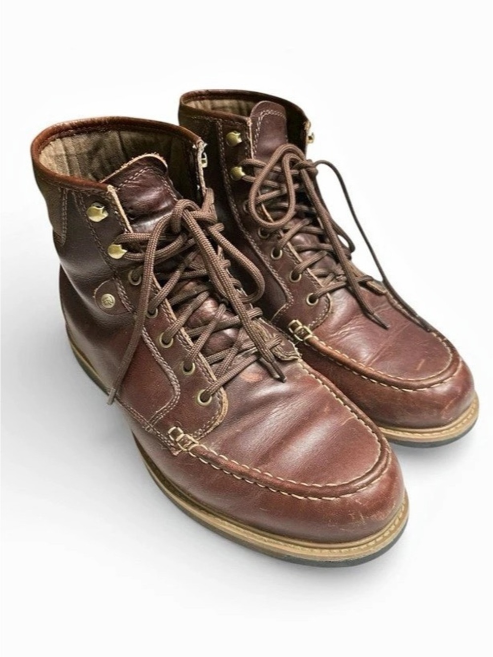 Farwest T-Max Insulated Leather Moc Toe Boots Brown Men’s Size 10.5